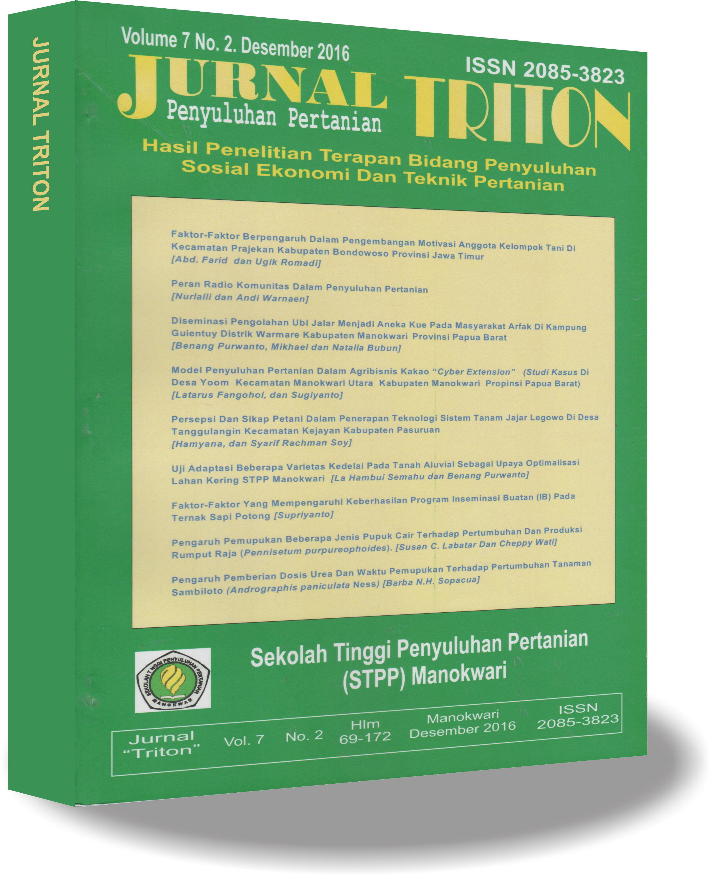 Penggunaan Teknologi Fermentasi Pakan Dalam Sistem Integrasi Sapi Tanaman Jagung Jurnal Triton